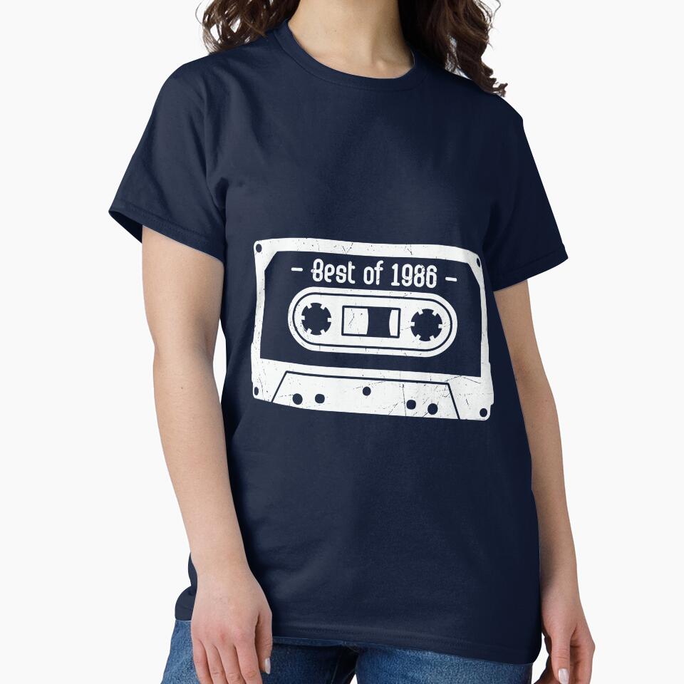 Retro Old Vintage Cassette Design Best Of 1986 by avinigav T-Shirts, Hoodie, Sweatshirt | BlankRebels.com (Image 2)