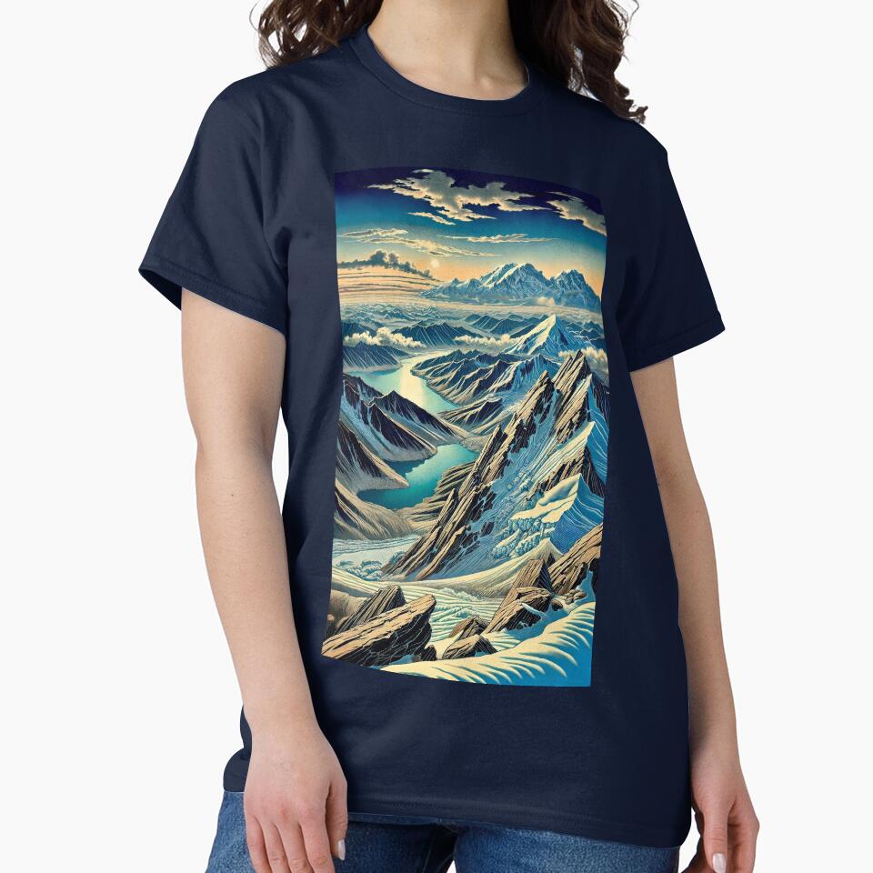 The Trek from Katuha - A Contemporary Ukiyo-e Nature Landscape by Kijiermono