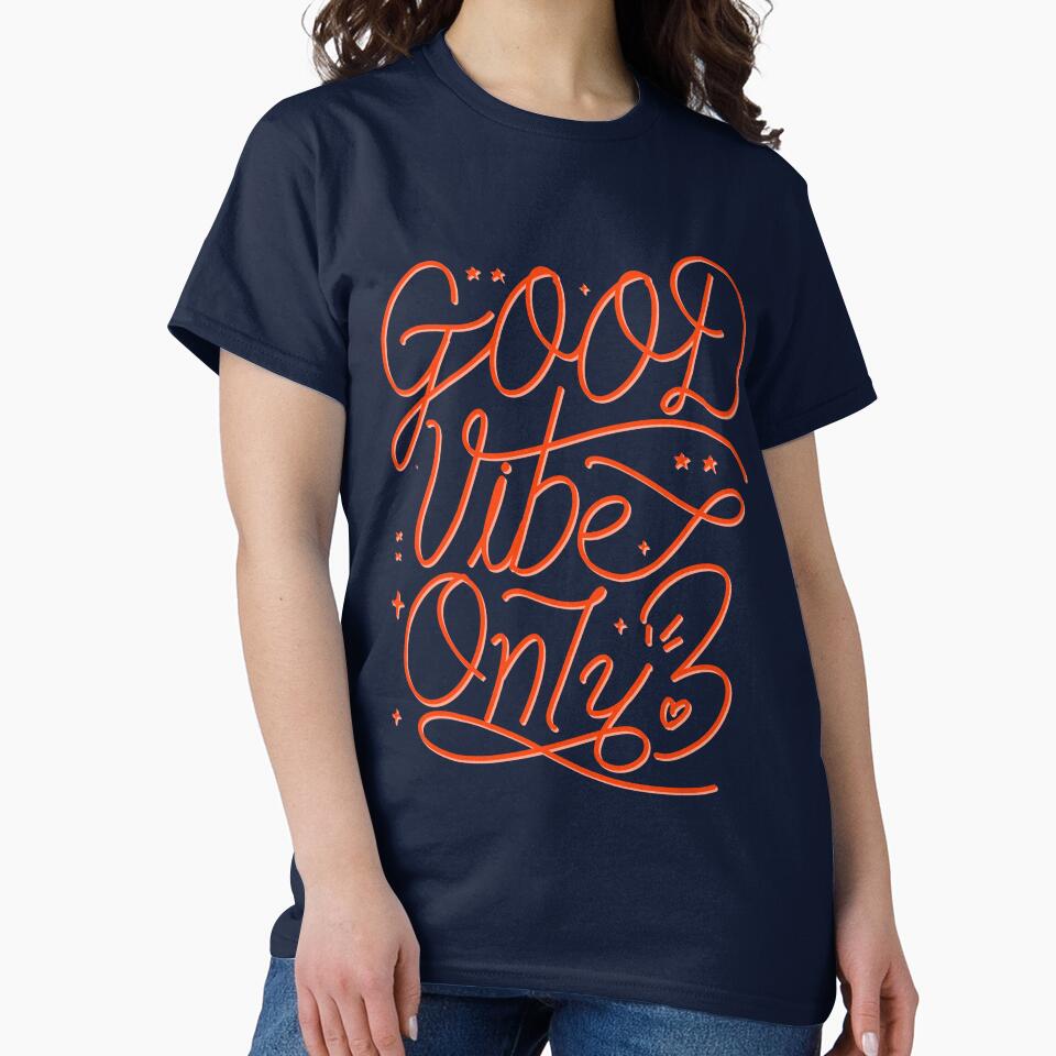 Good Vibe Only - custom hand lettering typography by designsoln1 T-Shirts, Hoodie, Sweatshirt | BlankRebels.com (Image 2)