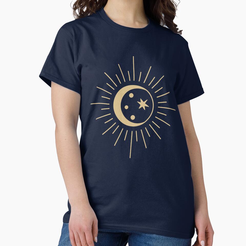 Spiritual Celestial Crescent Moon by Blok45 T-Shirts, Hoodie, Sweatshirt | BlankRebels.com (Image 2)