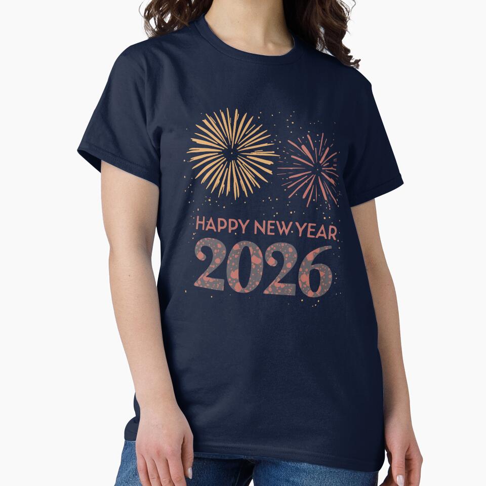 Happy New Year 2026 Fireworks Celebration Design by DavidTeeStudio T-Shirts, Hoodie, Sweatshirt | BlankRebels.com (Image 2)