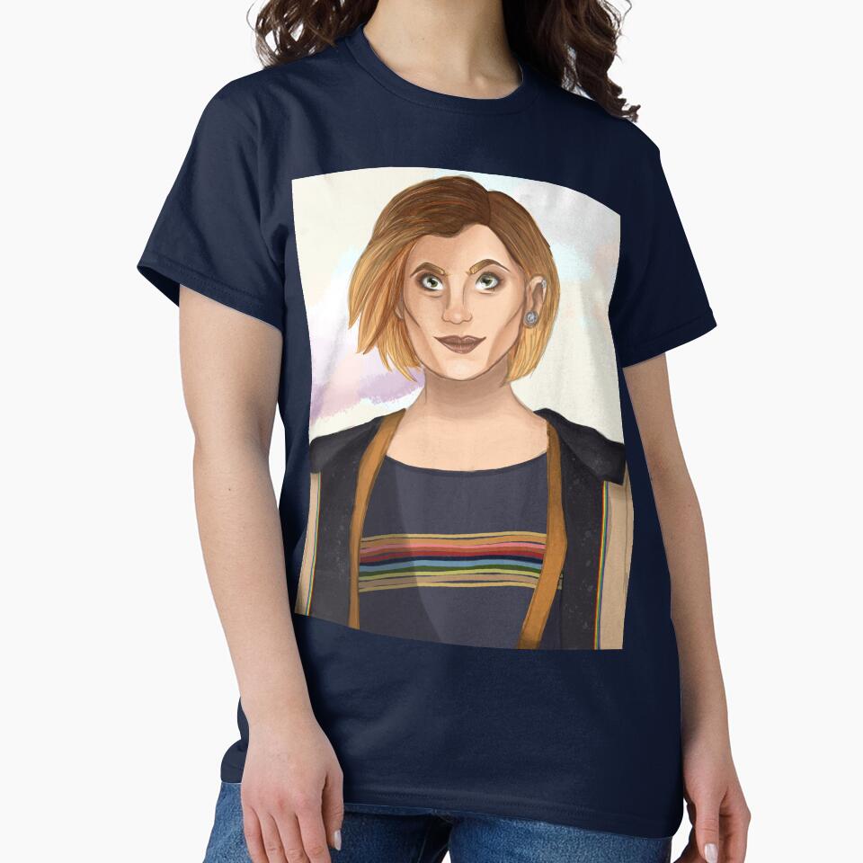 Jodie Whittaker 13th Doctor Portrait by BecomingBookish T-Shirts, Hoodie, Sweatshirt | BlankRebels.com (Image 2)