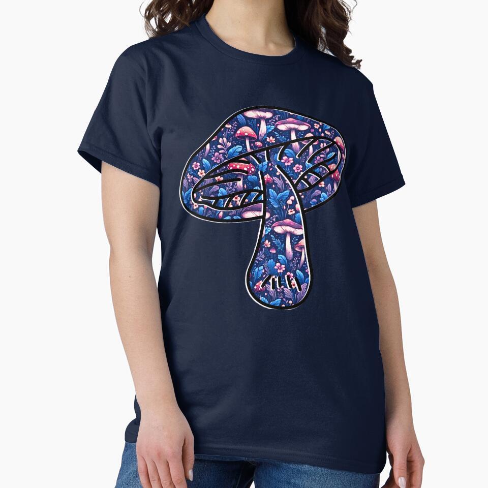 Dark Cottagecore Moonlight Mushroom by CaptainNemo21 T-Shirts, Hoodie, Sweatshirt | BlankRebels.com (Image 2)