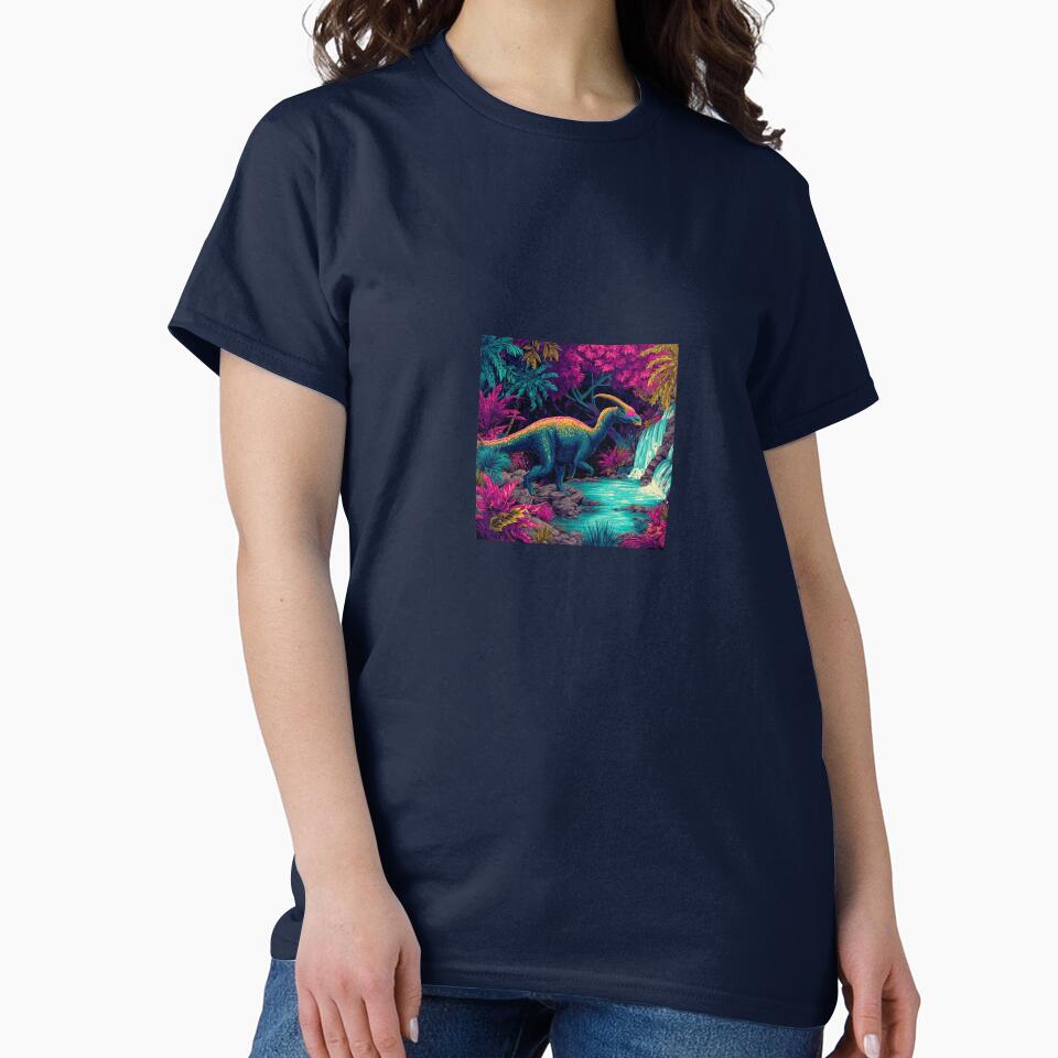 Parasaurolophus in Enchanted Jungle by Bambear T-Shirts, Hoodie, Sweatshirt | BlankRebels.com (Image 2)