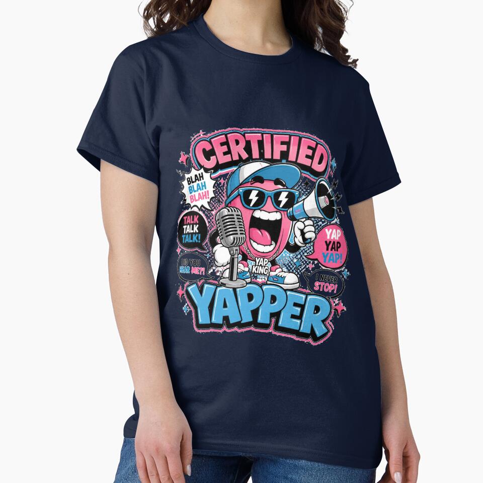 Certified Yapper Funny Retro Meme Design by AtomicThreadCo