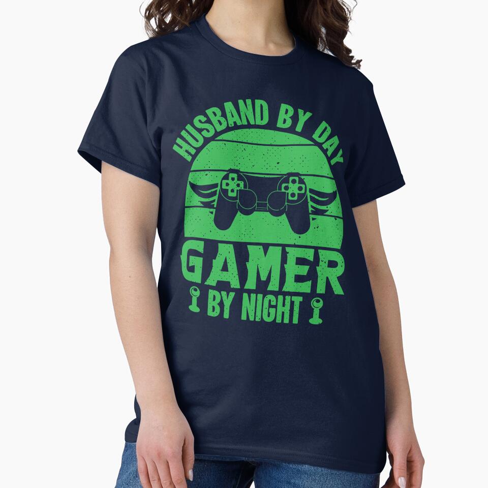 Night Gaming Hubby: Gamer Husband Controller Geek Gift by Shop Deebo T-Shirts, Hoodie, Sweatshirt | BlankRebels.com (Image 2)