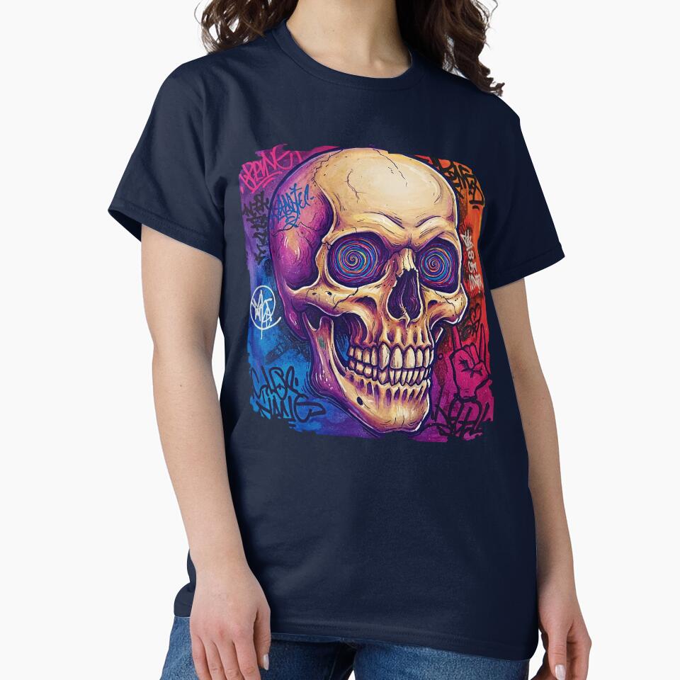 Street Art  skull illustration by PixelPunny T-Shirts, Hoodie, Sweatshirt | BlankRebels.com (Image 2)