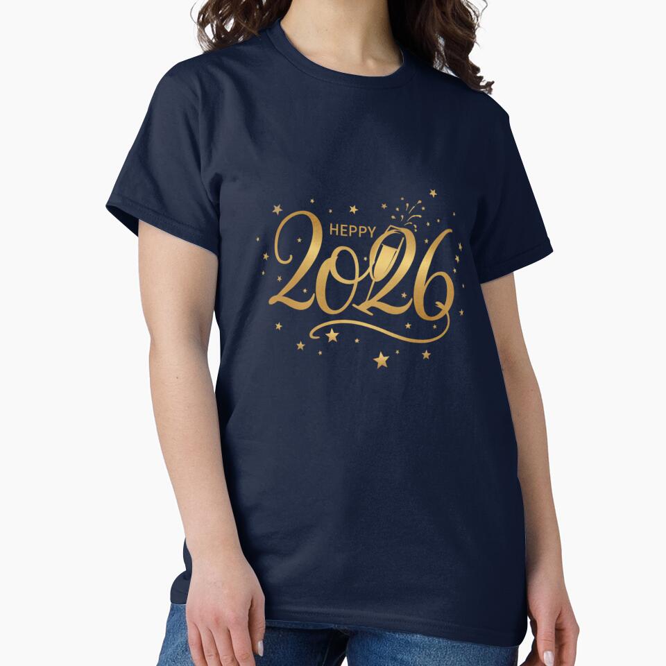 Goodbye 2025 Welcome 2026 | New Year New Goals | Gold Fireworks Design by Omikook T-Shirts, Hoodie, Sweatshirt (Image 2)