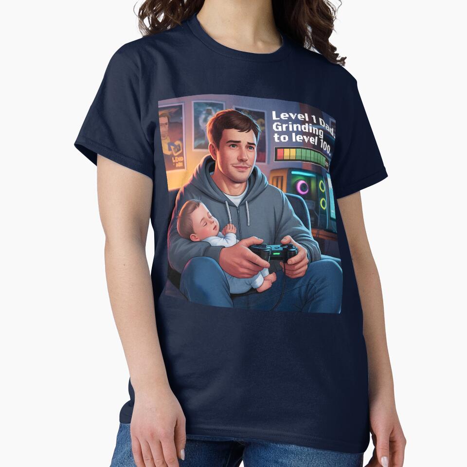 Level 1 Dad. Grinding to level 100 by Zitaro T-Shirts, Hoodie, Sweatshirt | BlankRebels.com (Image 2)