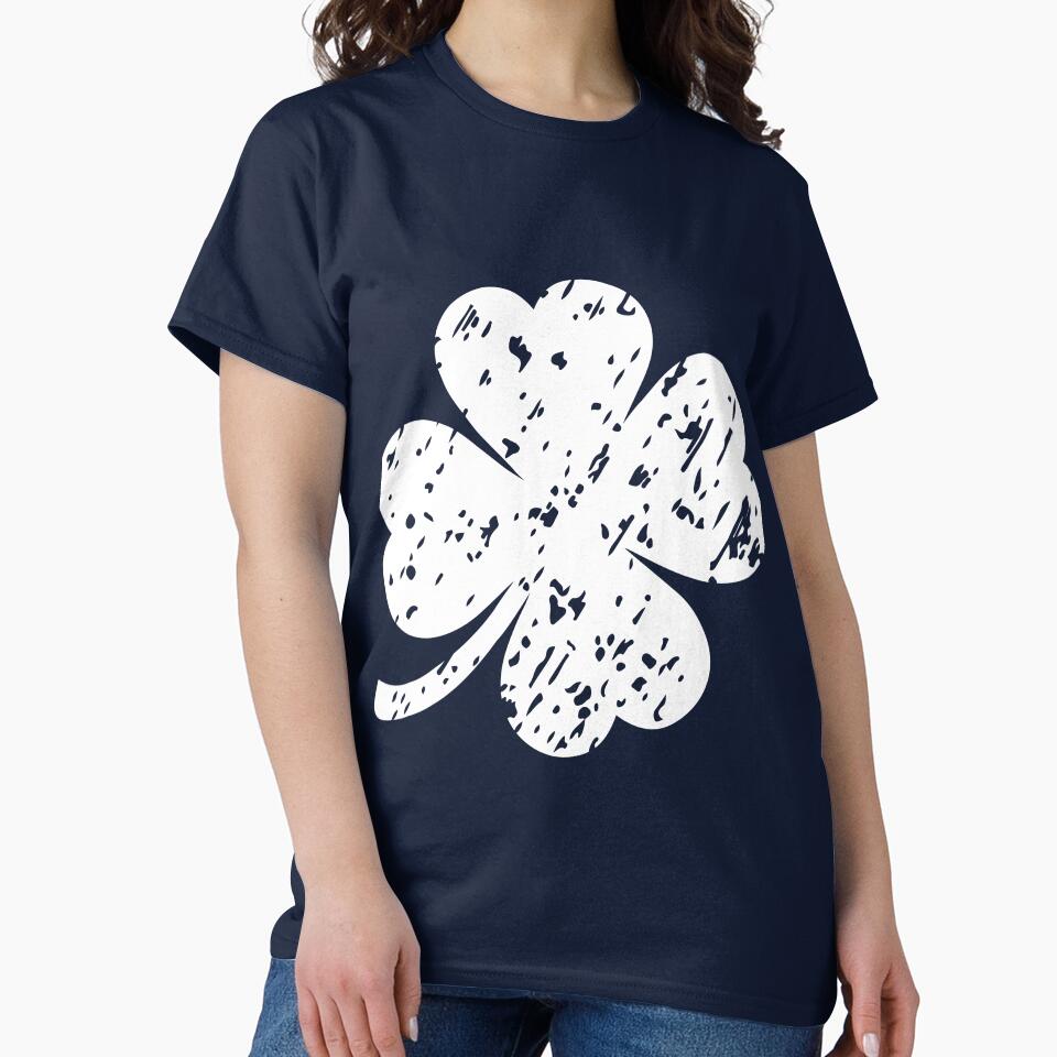 White four leaf Shamrock, Clover by flexycreatives T-Shirts, Hoodie, Sweatshirt | BlankRebels.com (Image 2)