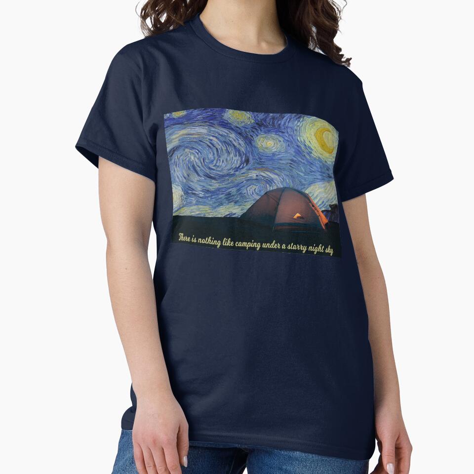 Camping Under A Starry Night - There Is Nothing Like Camping Under A Starry Night Sky by molamode T-Shirts,... (Image 2)