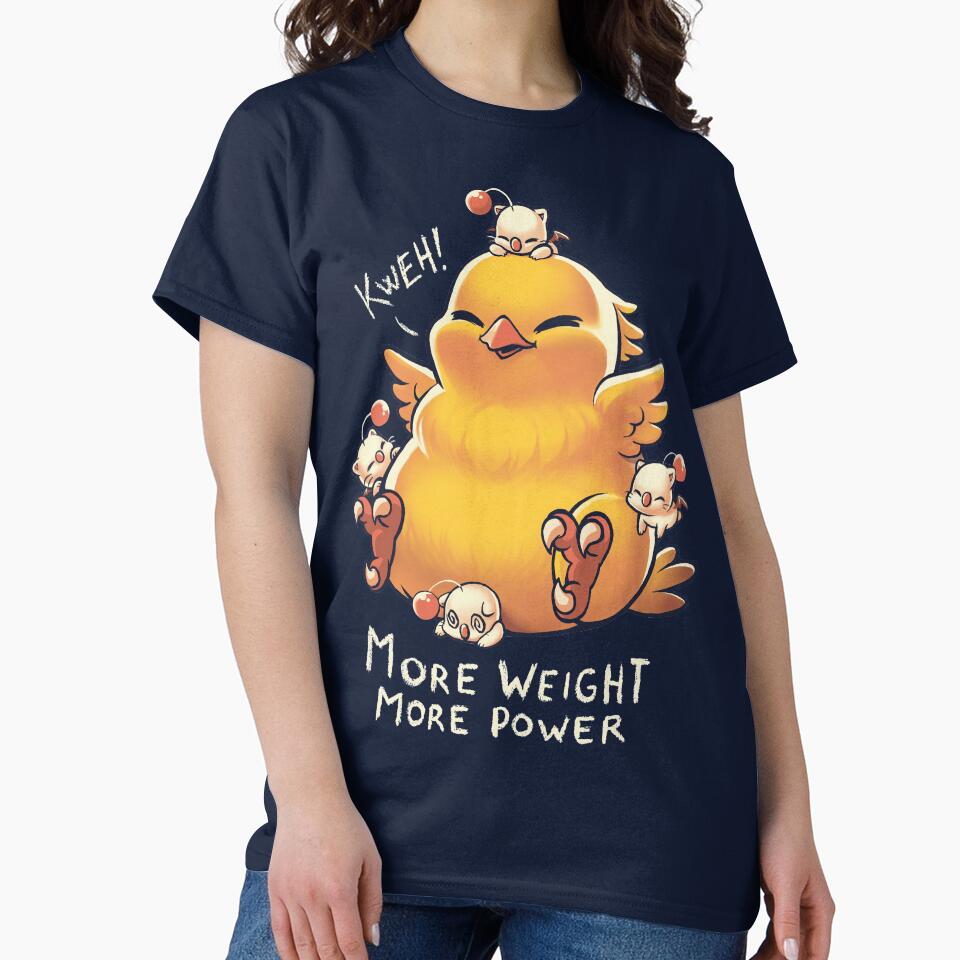 Funny Fat Chocobo - Big Power - Final Fantasy Summon Creature by BlancaVidal T-Shirts, Hoodie, Sweatshirt (Image 2)
