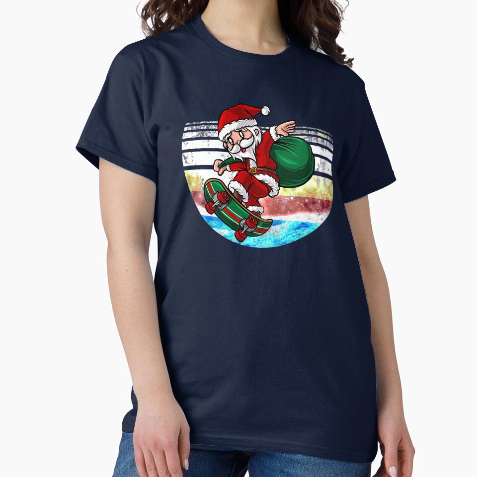 santa claus on skateboard by Sherri98 T-Shirts, Hoodie, Sweatshirt | BlankRebels.com (Image 2)