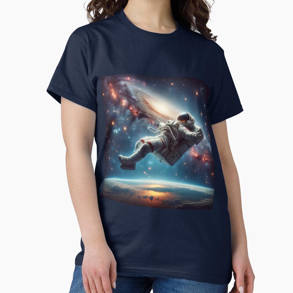 Astronaut Enjoying Music in Space, Astronaut Relaxing, Astronaut Headphones by Fun-N-Cool-Tees Hoodie, Sweatshirt (Image 2)
