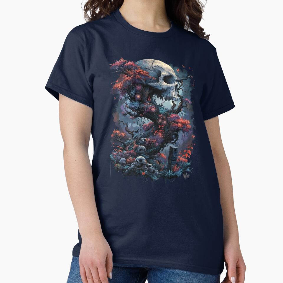 Skull Tree Dark Fantasy Artwork – Gothic Shirt Design by ElGrandeDesign Hoodie, Sweatshirt | BlankRebels.com (Image 2)