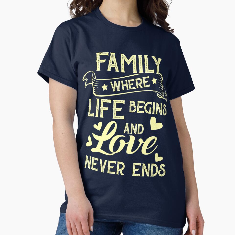 Family where life begins and love never ends by mmos T-Shirts, Hoodie, Sweatshirt | BlankRebels.com (Image 2)