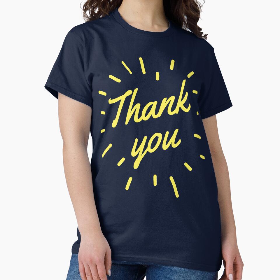 Thank You Typography Design – Minimal Appreciation Quote Art by PixelWaveBD T-Shirts, Hoodie, Sweatshirt (Image 2)