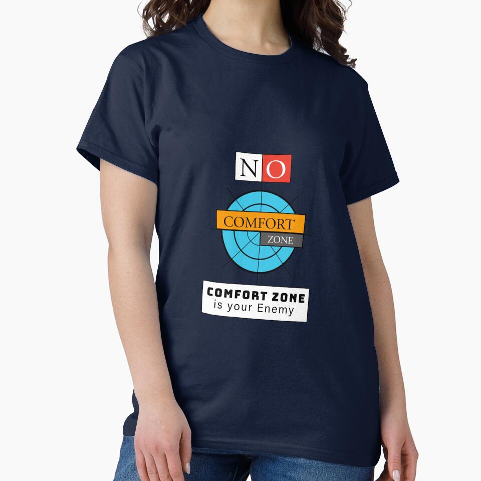 No Comfort Zone – Motivational Typography Design by THE RILONA T-Shirts, Hoodie, Sweatshirt | BlankRebels.com (Image 2)