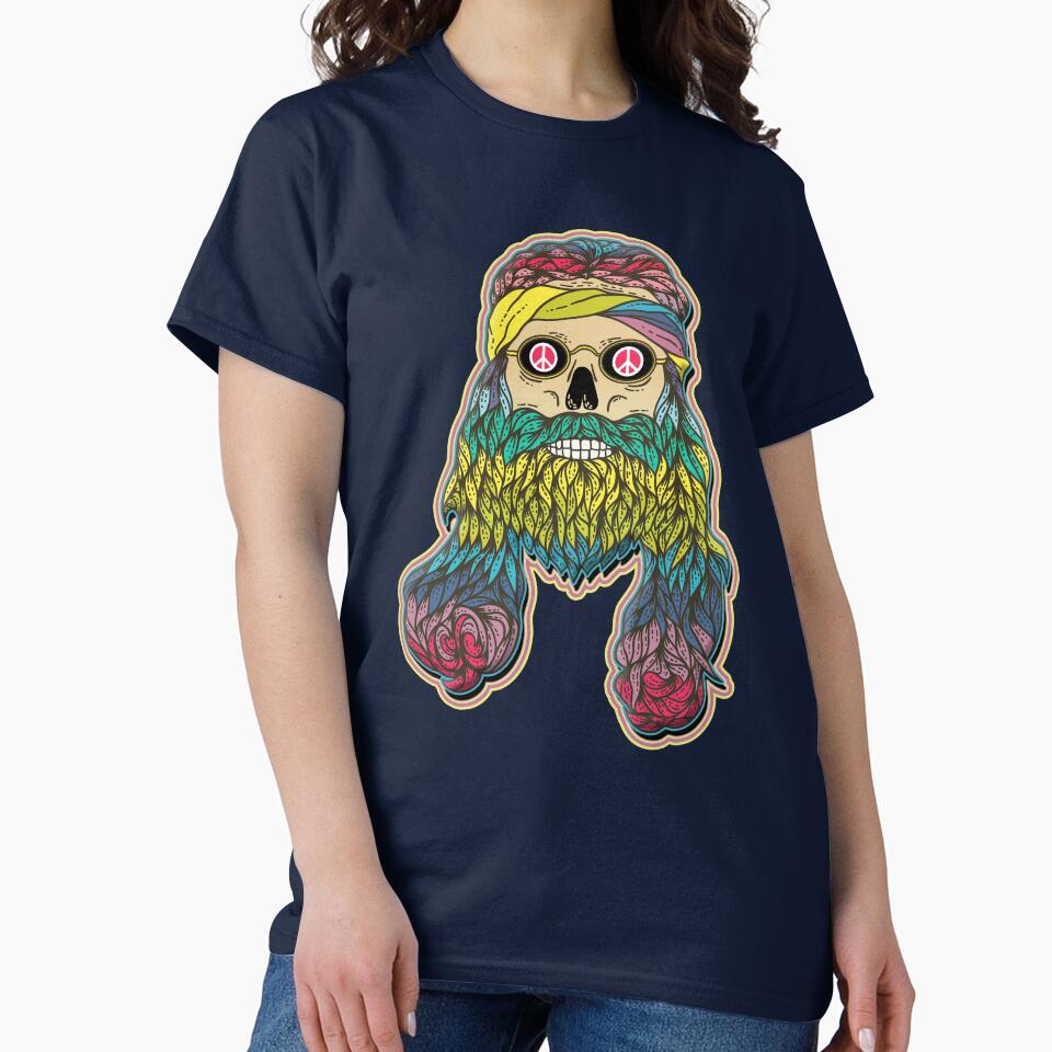 Hippie Skull by franktact T-Shirts, Hoodie, Sweatshirt | BlankRebels.com (Image 2)