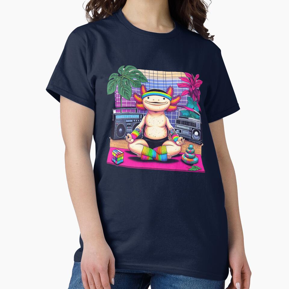Hippie Axolotl Mitski doing yoga by Mr Pyuku T-Shirts, Hoodie, Sweatshirt | BlankRebels.com (Image 2)