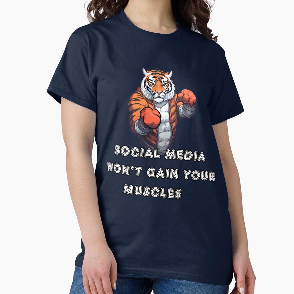 Gym Gains are not achieved by social media by BohoHaven09 T-Shirts, Hoodie, Sweatshirt | BlankRebels.com (Image 2)