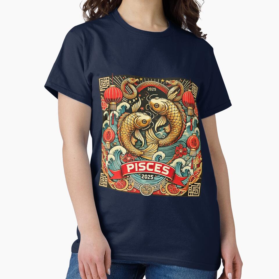Pisces  Retro Chinese New Year Design by Sototos® ⭐⭐⭐⭐⭐ T-Shirts, Hoodie, Sweatshirt | BlankRebels.com (Image 2)