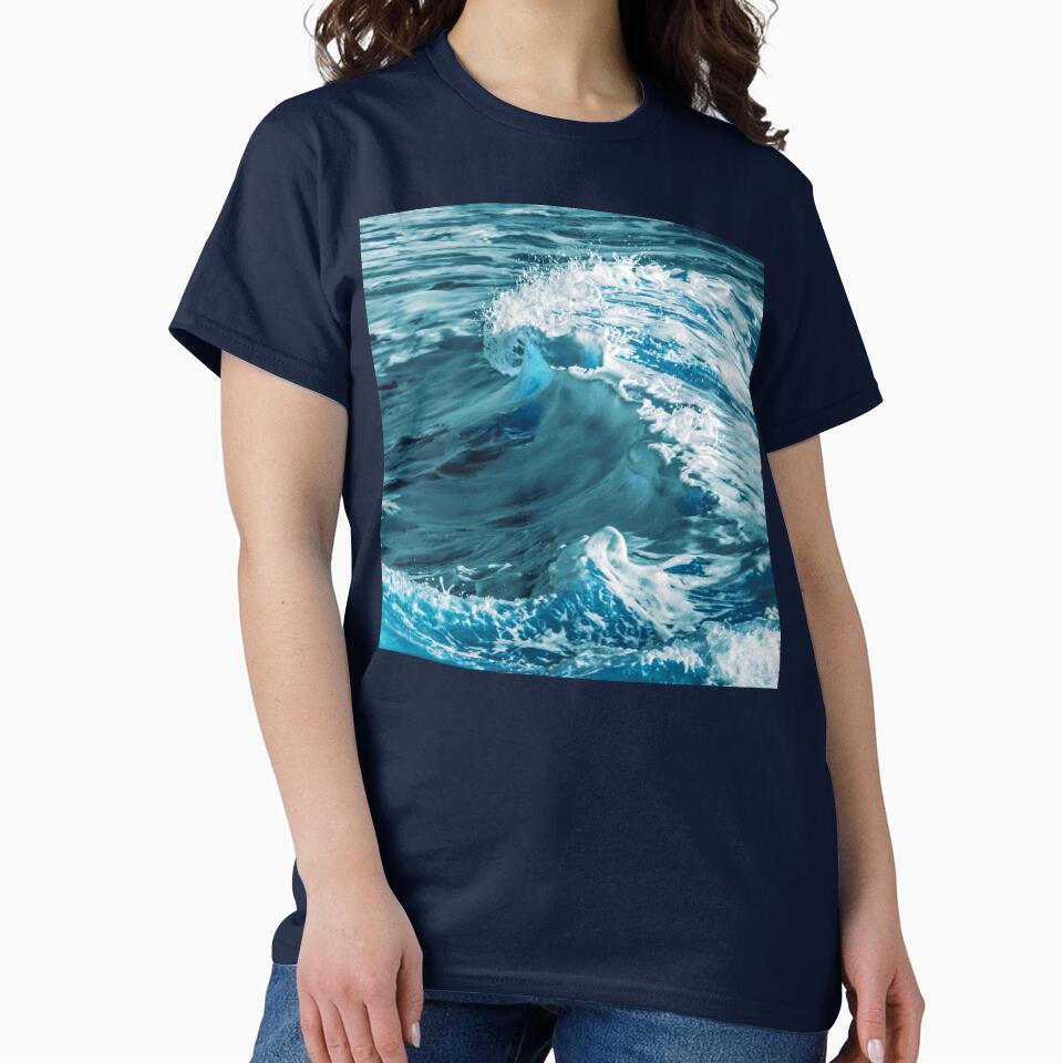 Exotic Indian Ocean Teal-Turquoise Hues With Foam by DEC02 T-Shirts, Hoodie, Sweatshirt | BlankRebels.com (Image 2)