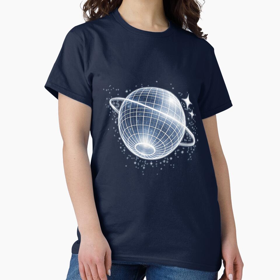 Futuristic Disco Planet in Space by V-ForAll T-Shirts, Hoodie, Sweatshirt | BlankRebels.com (Image 2)