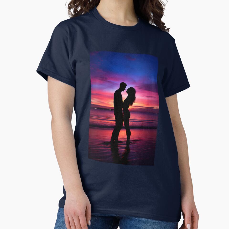 Young couple in love hugging on the beach by Lamarcy T-Shirts, Hoodie, Sweatshirt | BlankRebels.com (Image 2)