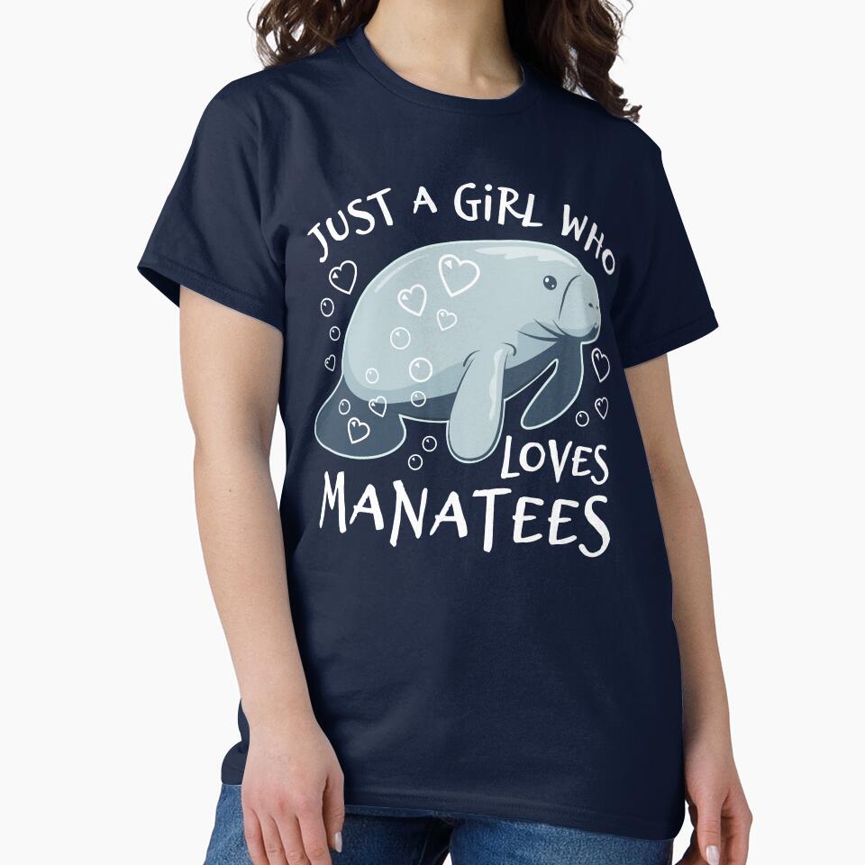 Just A Girl Who Loves Manatees - Cute Manatee by Bangtees