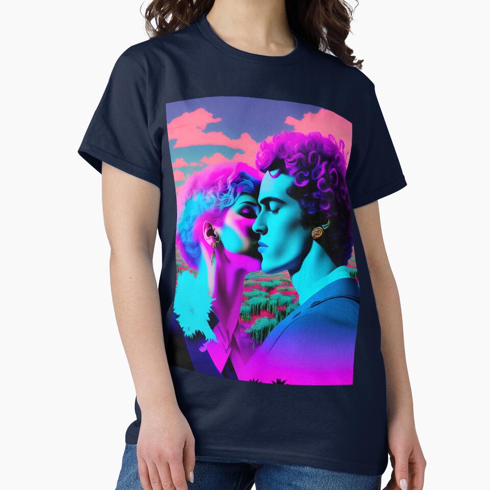Neon Cyberpunk Synhwave Couple by Basunat T-Shirts, Hoodie, Sweatshirt | BlankRebels.com (Image 2)