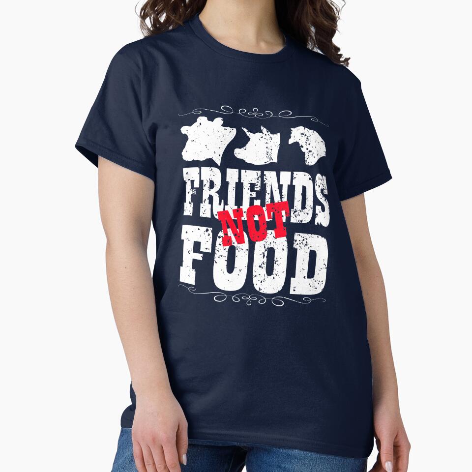 Friends NOT Food Gift for Vegan Protests by TrndSttr T-Shirts, Hoodie, Sweatshirt | BlankRebels.com (Image 2)