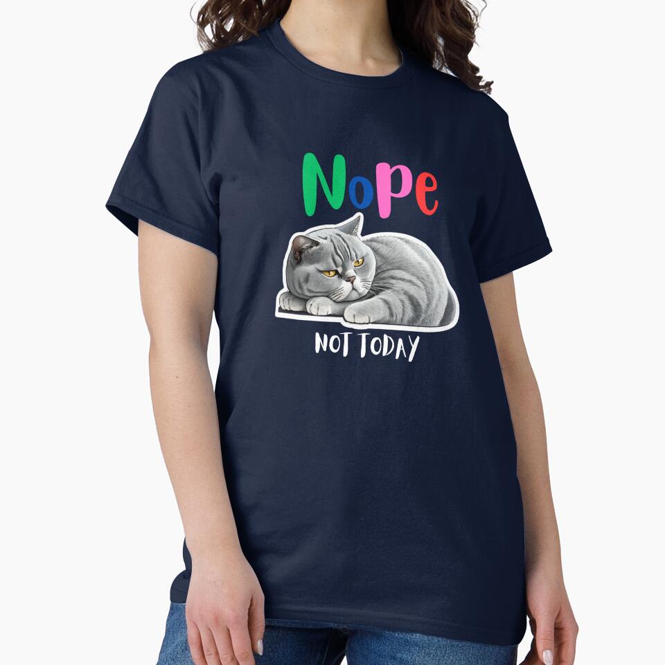 Funny Lazy Bored Cat For Cat Mom Cat Dad Cat Lover No Meme by kalidfashUSA