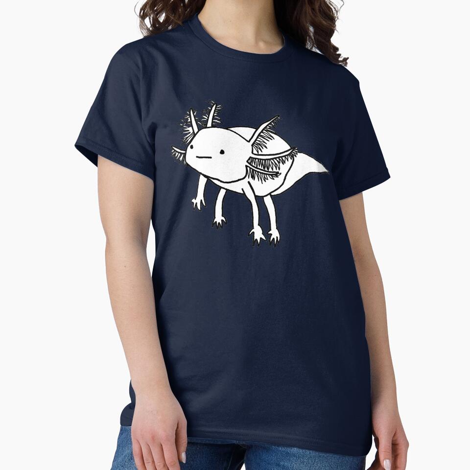 Cute happy floaty axolotl by Andrea Willette T-Shirts, Hoodie, Sweatshirt | BlankRebels.com (Image 2)