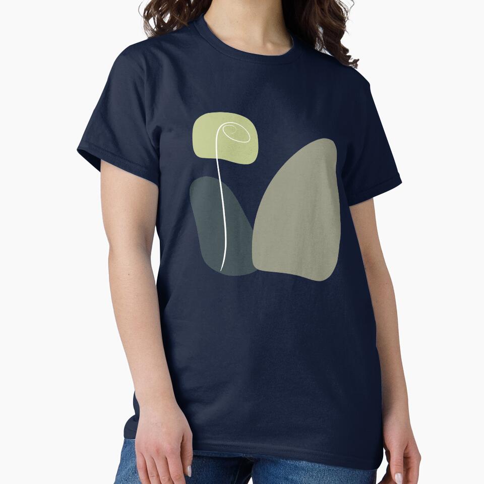 Dark Blue and Gray Minimalist Shapes by ArtforDailyLife T-Shirts, Hoodie, Sweatshirt | BlankRebels.com (Image 2)
