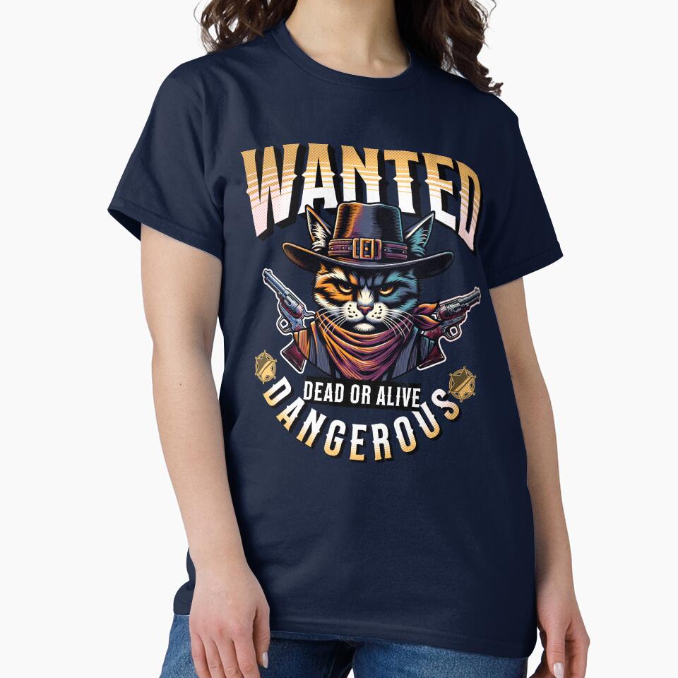 Bandit Cat, Cowboy Cat, Wanted Dead or Alive by Mariana Piana T-Shirts, Hoodie, Sweatshirt | BlankRebels.com (Image 2)