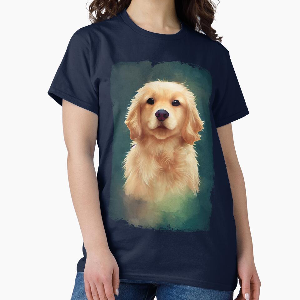 Golden Retriever puppy - cute silhouette by Mediatoni T-Shirts, Hoodie, Sweatshirt | BlankRebels.com (Image 2)