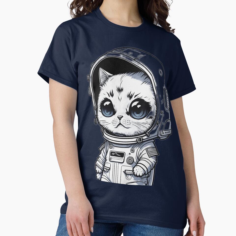 astronaut cat by Grimspencilart T-Shirts, Hoodie, Sweatshirt | BlankRebels.com (Image 2)