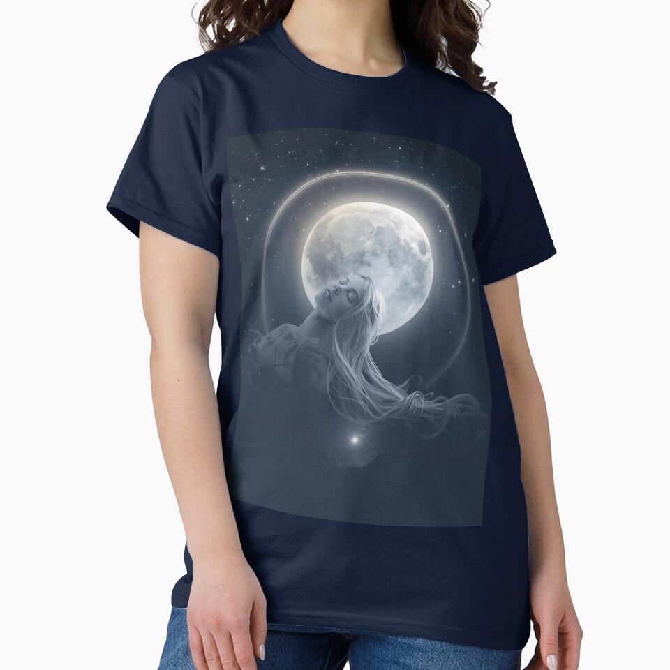 Mystic Moon Phases Illustration - Lunar Goddess Minimalist Line Art Design by Mythic Tide T-Shirts, Hoodie,... (Image 2)