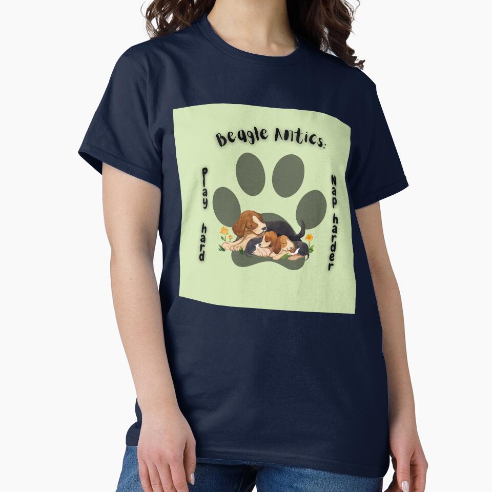 Beagle Antics: Play Hard, Nap Harder by EJYURIE T-Shirts, Hoodie, Sweatshirt | BlankRebels.com (Image 2)