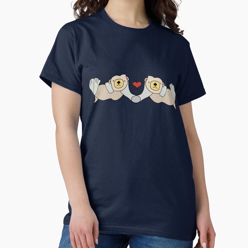 Otters in Love Pattern by critterandposie T-Shirts, Hoodie, Sweatshirt | BlankRebels.com (Image 2)