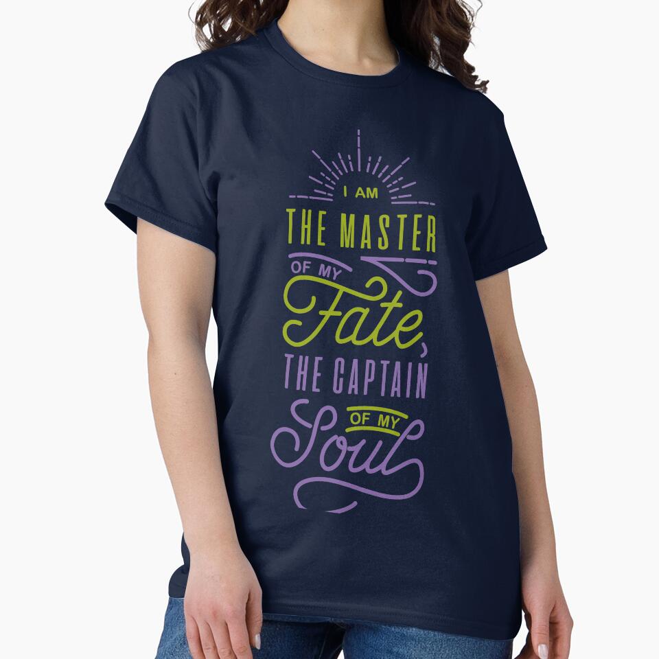 Master of my Fate - Captain of my Soul Typography by PaulC71 T-Shirts, Hoodie, Sweatshirt | BlankRebels.com (Image 2)