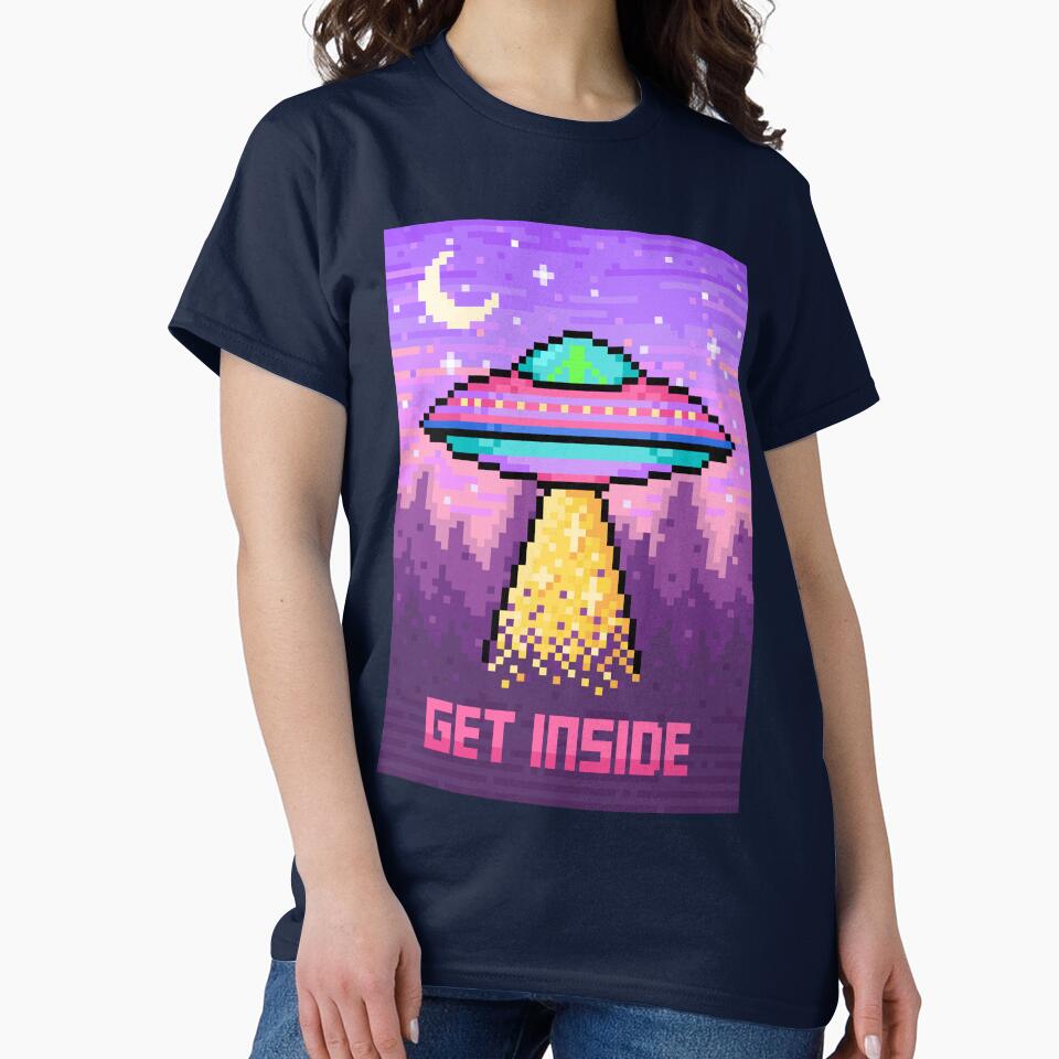 Get Inside - 90s Pixel UFO by 90sAlien T-Shirts, Hoodie, Sweatshirt | BlankRebels.com (Image 2)