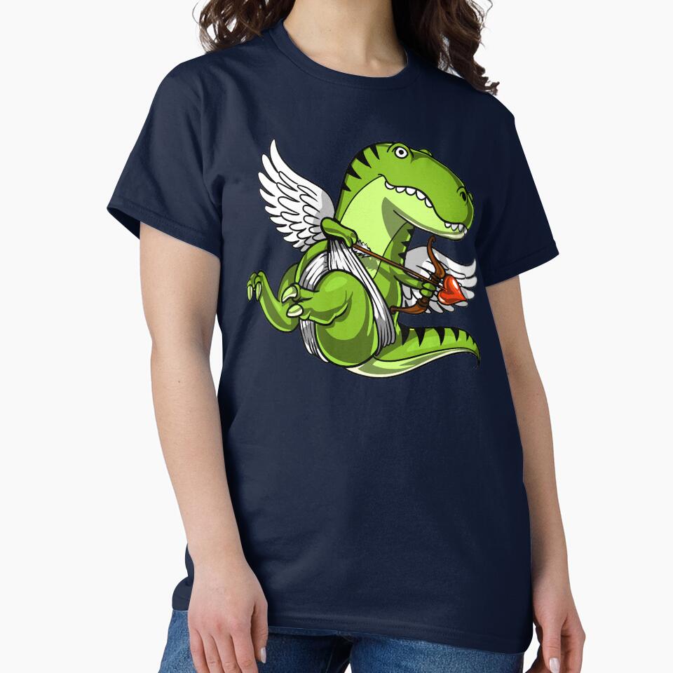 Cute T-Rex Dinosaur Cupid by underheaven T-Shirts, Hoodie, Sweatshirt | BlankRebels.com (Image 2)