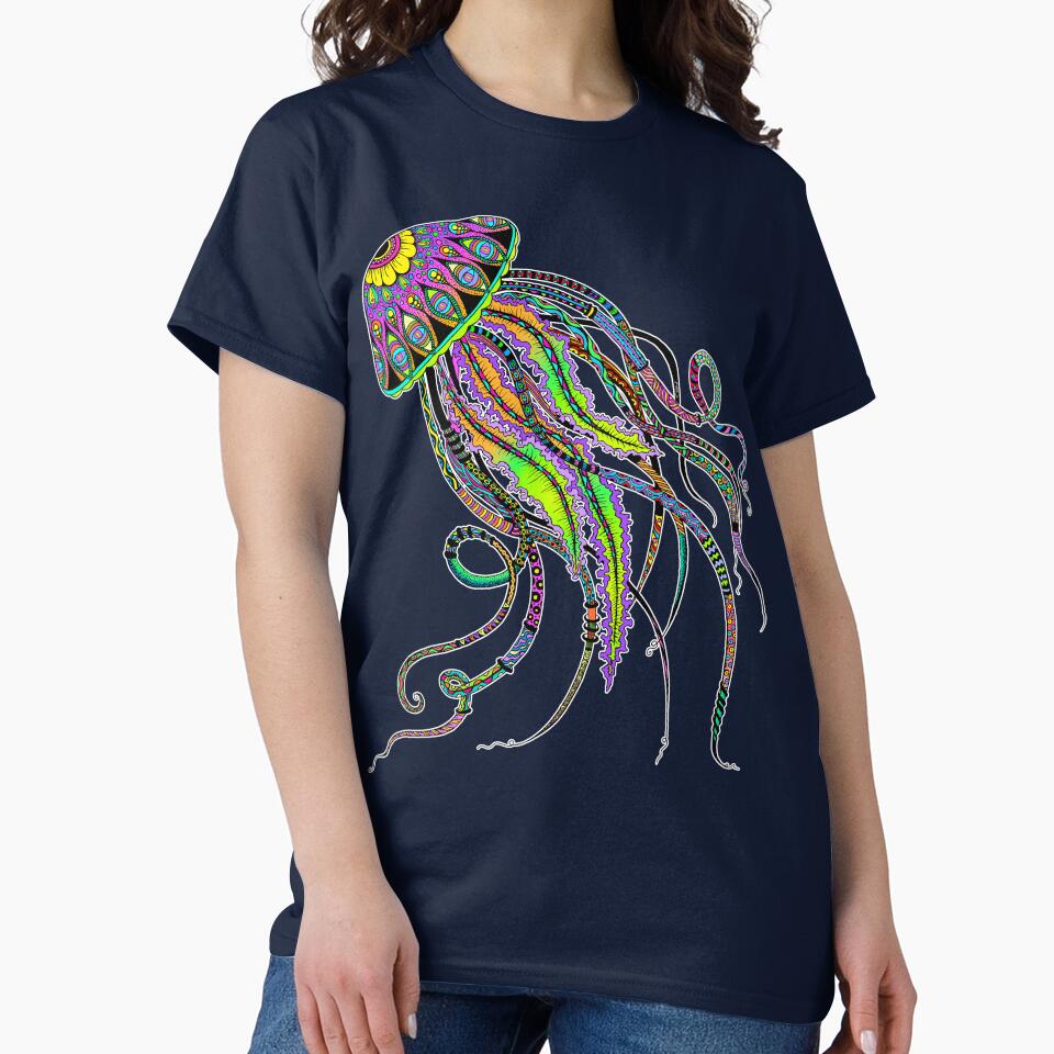 Electric Jellyfish by Tammy Wetzel T-Shirts, Hoodie, Sweatshirt | BlankRebels.com (Image 2)