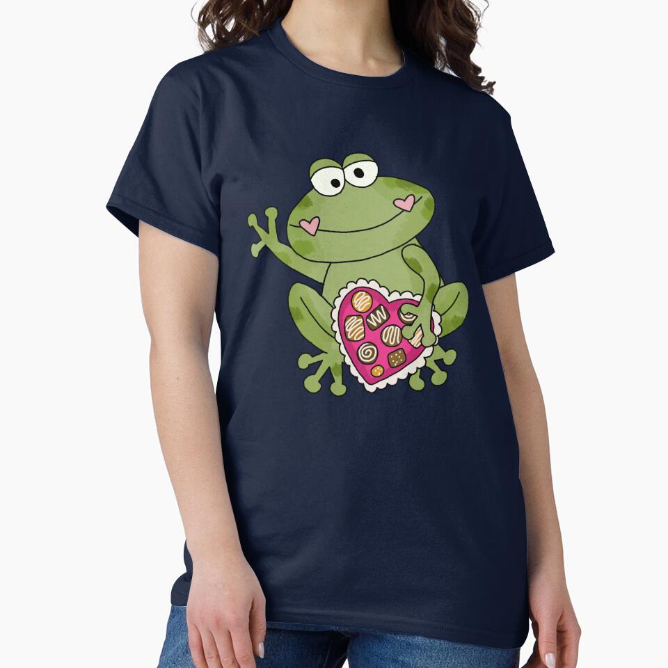 Cottagecore aesthetic cute frog holding a heart by HopItStudio T-Shirts, Hoodie, Sweatshirt | BlankRebels.com (Image 2)