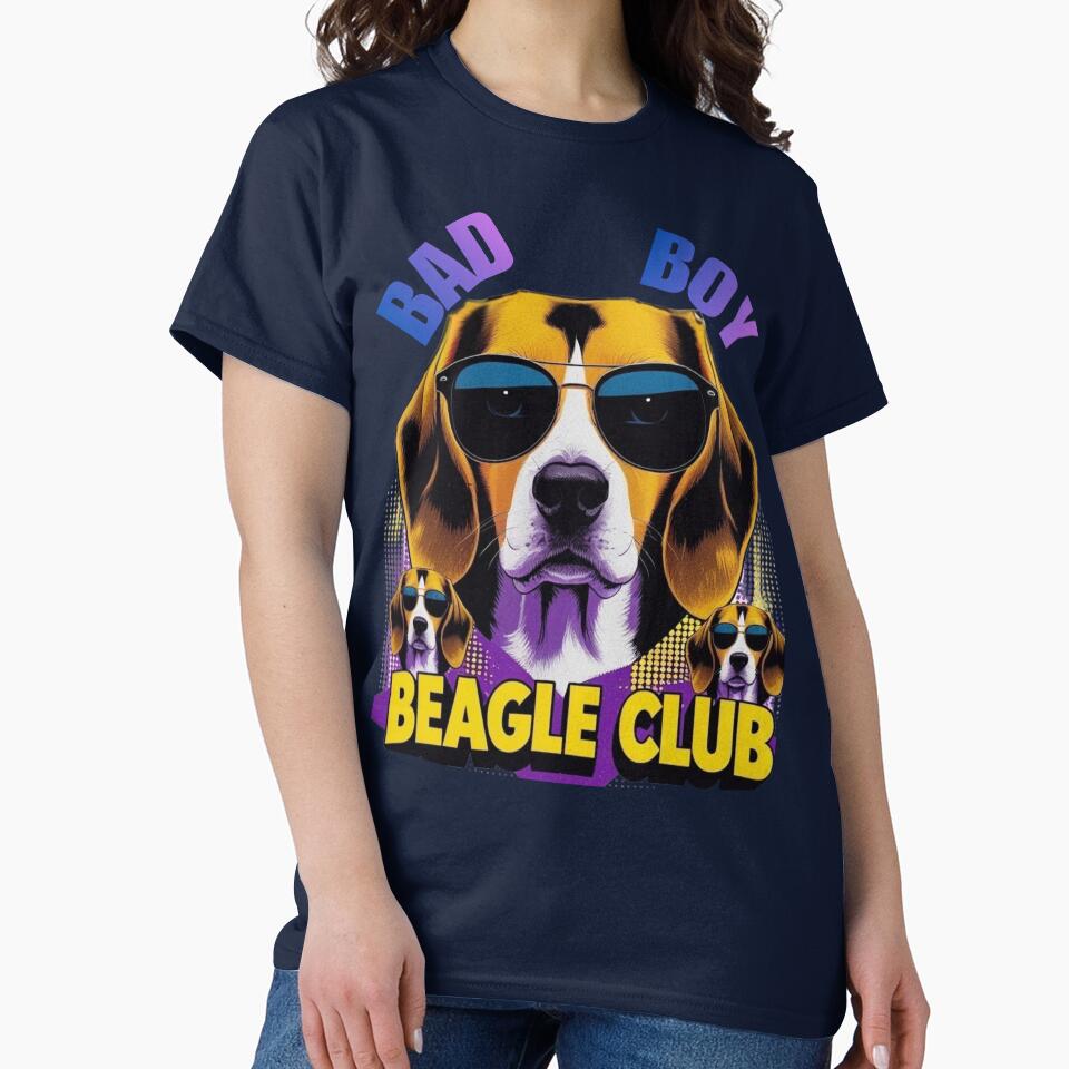Vintage 90s Bad Boy Beagle Club - Funny Dog Graphic by Cophros T-Shirts, Hoodie, Sweatshirt | BlankRebels.com (Image 2)