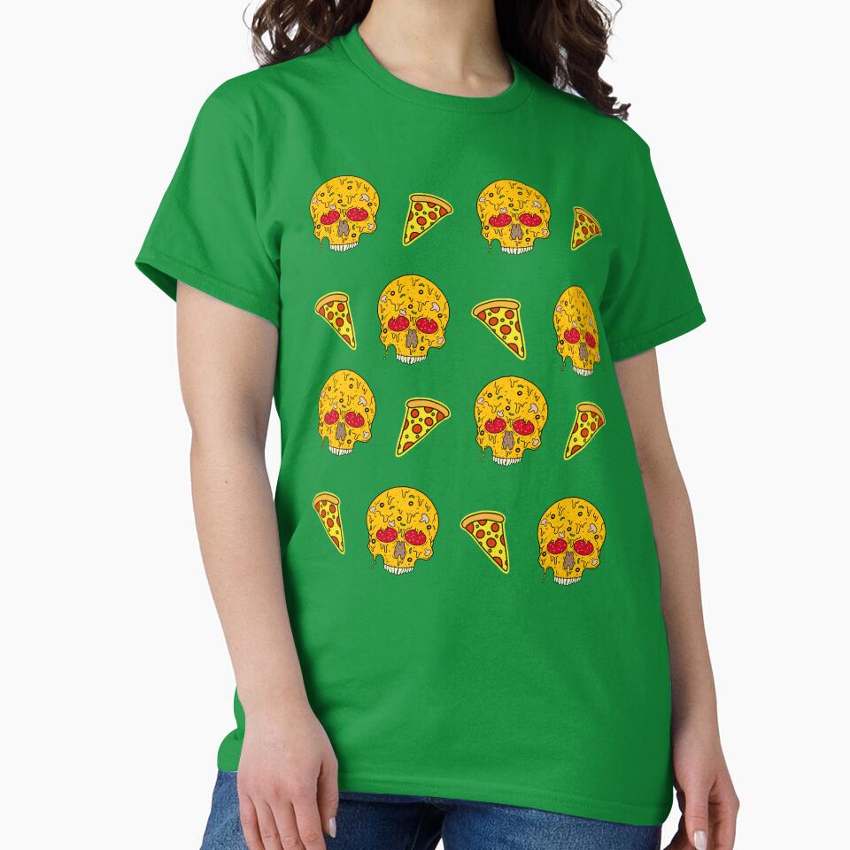 Pizza Skulls N Slices (Blue) by Milasneeze T-Shirts, Hoodie, Sweatshirt | BlankRebels.com (Image 2)