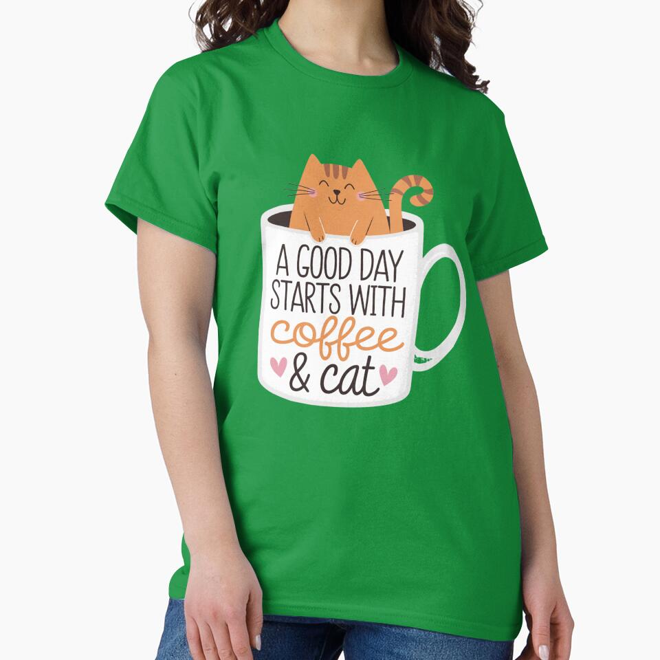 Orange Cat Coffee Lover Cute Cat Humor Cat Lover Cat Mom Cat Dad Cat Family Feline Lover T-Shirts, Hoodie, Sweatshirt