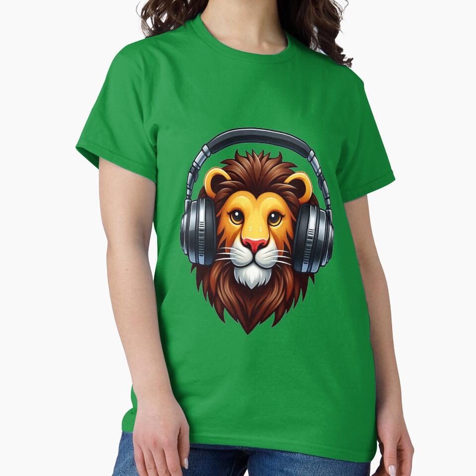 Dj lion Headphones by maheart83 T-Shirts, Hoodie, Sweatshirt | BlankRebels.com (Image 2)